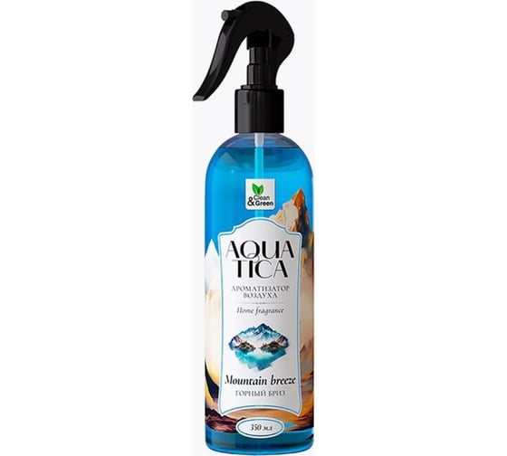 Ароматизатор воздуха Прохим Aquatica Mountain breeze/Горный бриз (триггер) 350 мл Clean&Green CG8265 1