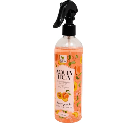 Ароматизатор воздуха Прохим Aquatica Sweet peach/Душистый персик (триггер) 350 мл Clean&Green CG8267 1