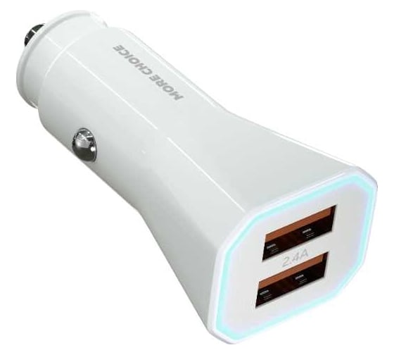 Автомобильное зарядное устройство More Choice AC24 White 1