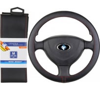 Оплетка рулевого колеса Nova Bright М, экокожа, черная бескаркасная 48452