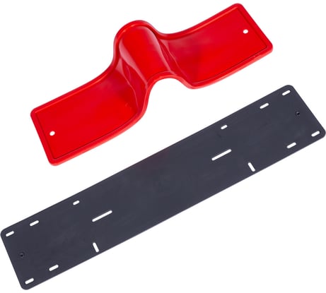 Силиконовая рамка номерного знака с адаптером DolleX красная SPL-71