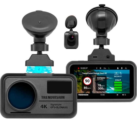 Радар-детектор с видеорегистратором TrendVision DriveCam Real 4K Signature LNA 2CH TVDCR4KL2CH 1