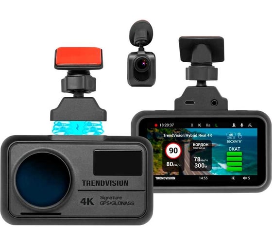 Радар-детектор с видеорегистратором TrendVision DriveCam Real 4K Signature LNA 2CH TVDCR4KL2CH
