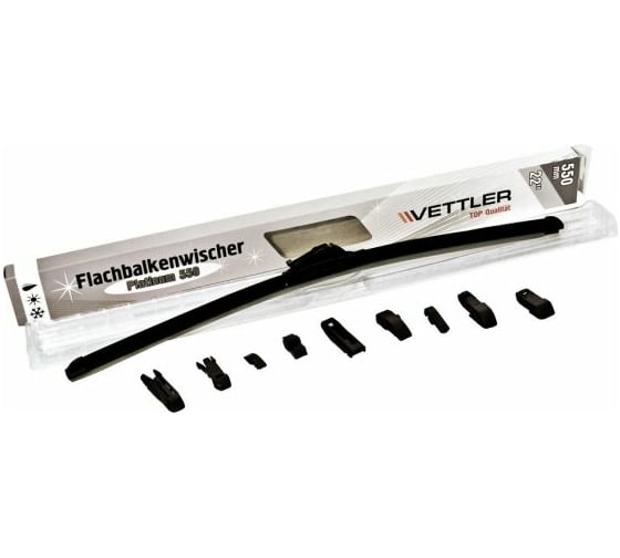 Бескаркасная щетка стеклоочистителя VETTLER PLATINUM 550 мм 22 VEPLATINUM550