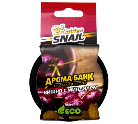 Освежитель Golden Snail АРОМА БАНК ЭКО Вишня с миндалем GS6507