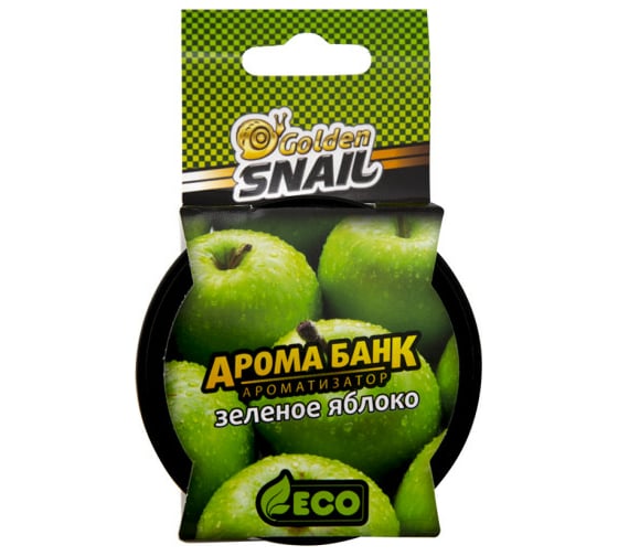 Освежитель Golden Snail АРОМА БАНК ЭКО Зеленое яблоко GS6509