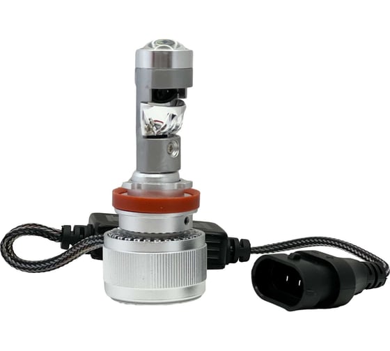 Комплект светодиодных линз Clearlight Н11 MINI PRO 50 радиатор 6000K, 2шт KBM CL H11 mini pro 6K-2