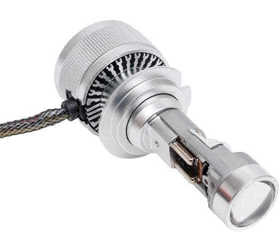 Комплект светодиодных линз Clearlight Н7 MINI PRO 50 радиатор 6000K, 2 шт KBM CL H7 mini pro 6K-2
