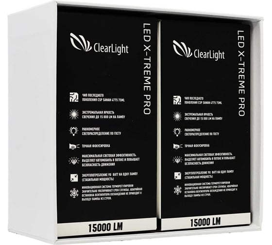Комплект ламп Clearlight LED X-treme PRO HB3 90W 15000lm (2шт) 6000K CL90XP60LEDHB3-2