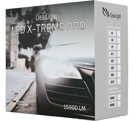 Комплект ламп Clearlight LED X-treme PRO H11 90W 15000lm (2шт) 4300K CL90XP43LEDH11-2 1