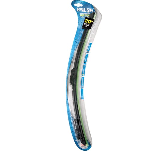 Бескаркасная щетка стеклоочистителя AZARD Brush B 20" 510 мм 4 переходника SCHET048 1