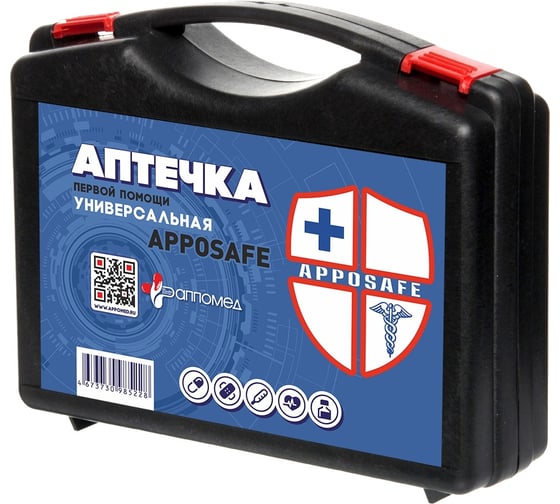 Универсальная аптечка ООО АППОМЕД APPOSAFE пластиковый чемодан 3887