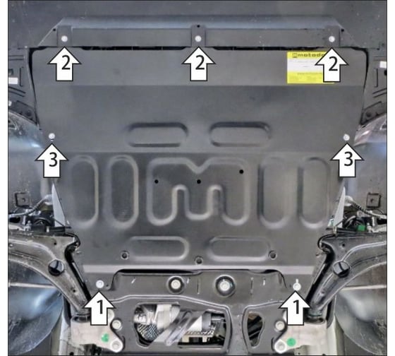 Стальная защита MOTODOR 2 мм, Д, КПП, Exeed RX с 2023 г 79014