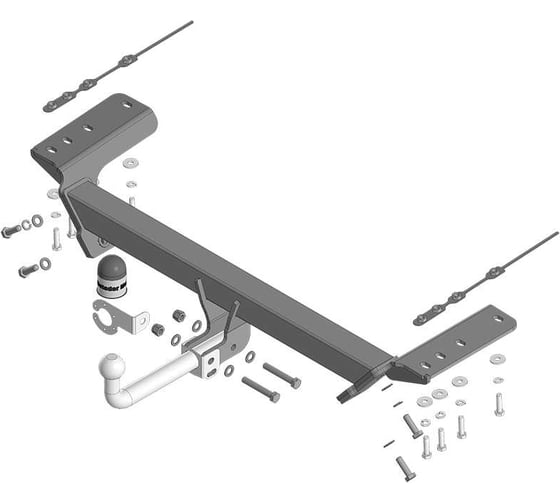 Фаркоп MOTODOR Exeed RX 2023 - н.в. оцинкованный, шар 99015-A 1