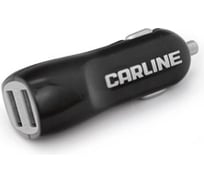 Адаптер AZARD Carline 12 24 В USB 2 входа в прикуриватель 1 A и 2,1 А черный в блистере ch-2ub