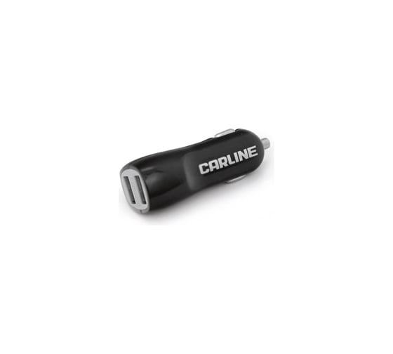 Адаптер AZARD Carline 12 24 В USB 2 входа в прикуриватель 1 A и 2,1 А черный в блистере ch-2ub 1