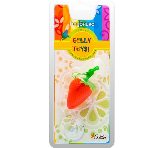 Гелевый ароматизатор на зеркало AZARD Gelly toys клубника GLT-03 1