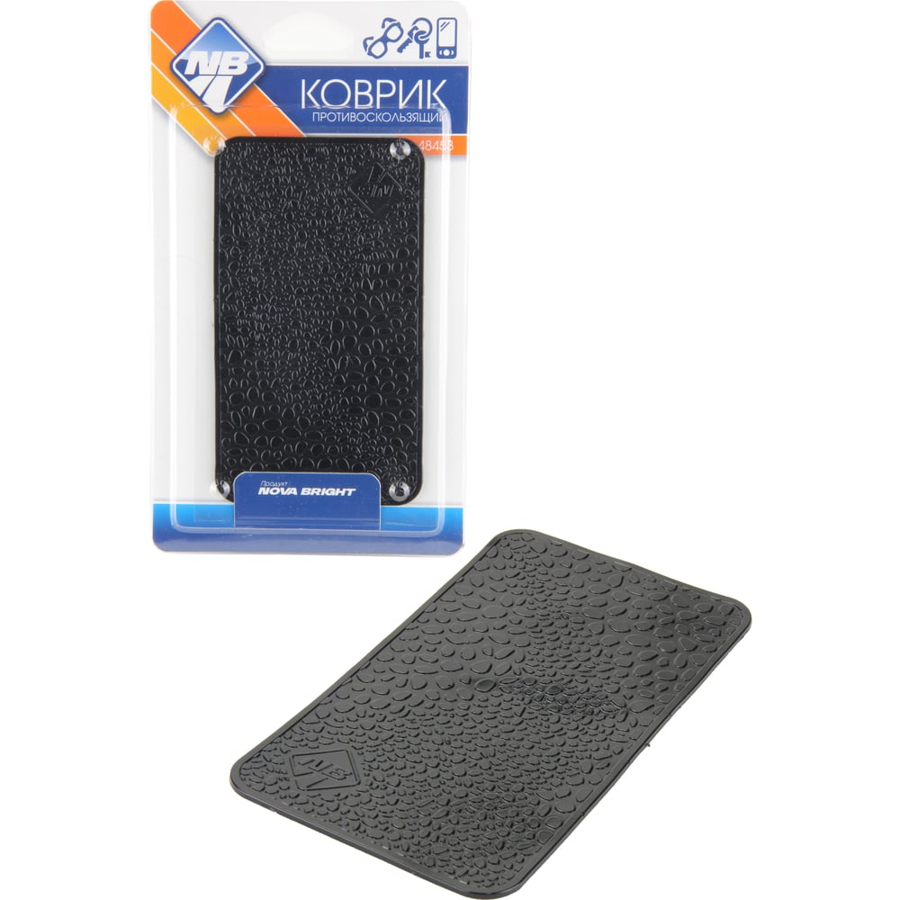 Коврик на панель приборов Nova Bright противоскользящий, черный, 14x8 ...