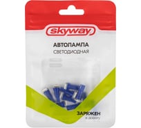 Автолампа SKYWAY диод T5 (W1,2W) 12V 1 SMD Синяя, 10 шт. S08201549