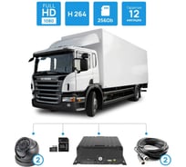 Система видеонаблюдения для грузового транспорта или спецтехники INTEGO установка камер на водителя и на дорогу Cargo 2 Intego Cargo 2