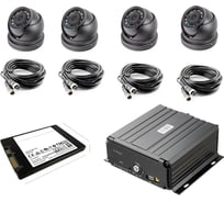 Система видеонаблюдения INTEGO для автобуса (типа ПАЗ, 2 двери), установка камер на водителя на дорогу и две камеры в салон (на каждую дверь, сертификат под ПП 969 Intego Bus Pro