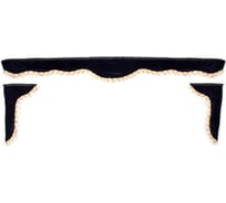 Ламбрекен лобового стекла со шторками SKYWAY 220см/33х60 темно-синий S01203038