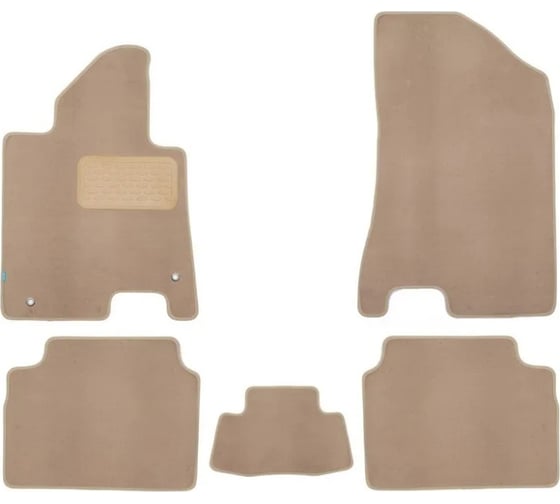 Коврики в салон Autofamily Klever Premium KIA K5 2020-, сед., 5 шт. (текстиль, бежевые) / Киа К5 KLEVER0402507322112kh 1