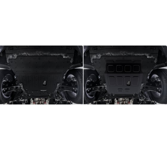 Защита картера + комплект крепежа АвтоБроня сталь, Geely Okavango 2022-,V-2.0T V-1.5T, Робот, передний 111.01941.1