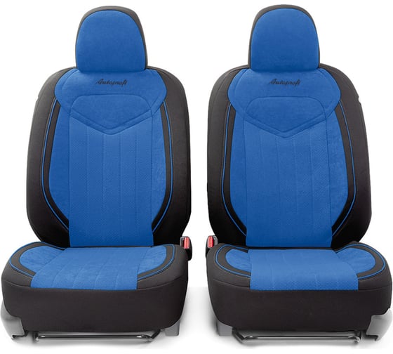 Авточехлы AUTOPROFI SIGNATURE велюр, чёрный/синий SGN-1505 BK/BL