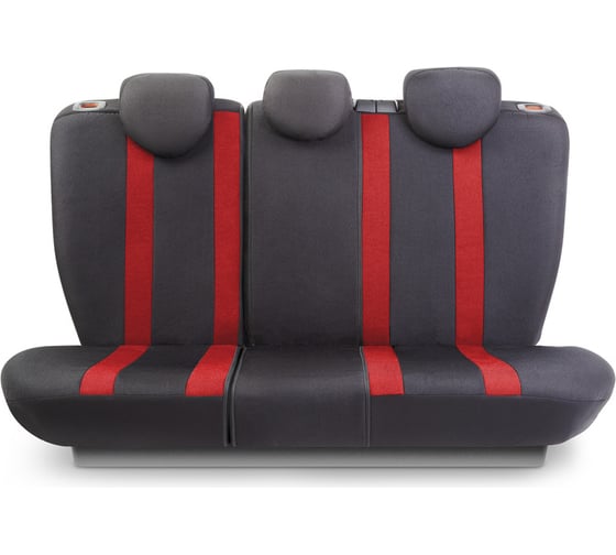 Авточехлы AUTOPROFI CUSHION COMFORT эко-хлопок, чёрный/красный CUS-1505 BK/RD