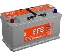 Аккумулятор TITAN EFB 100.1 VL (П.П.) 930А 352x175x190 4607008886856