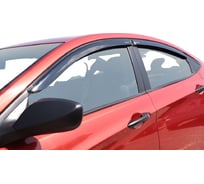 Дефлекторы на боковые стекла Azard Voron Glass Hyundai Solaris хетчбэк 2011 накладные, неломающиеся, 4 шт. DEF00241