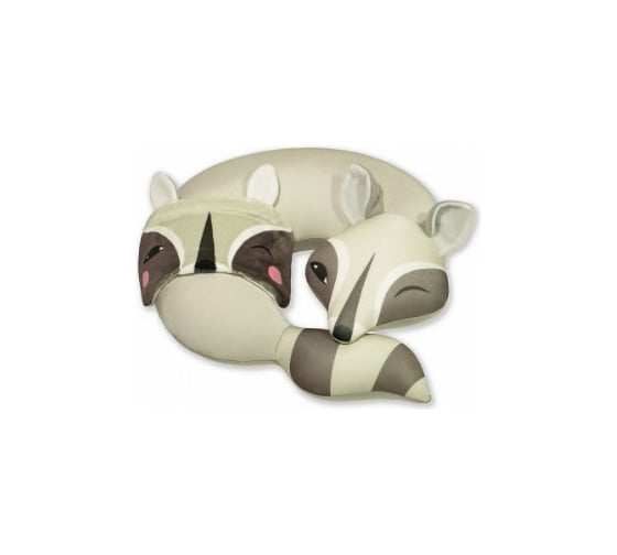 Подушка для шеи с маской для сна турист Енот Штучки, к которым тянутся ручки 20аст03ив-3 1