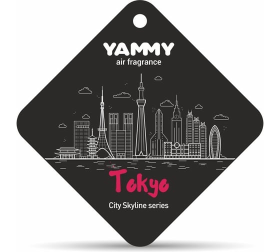 Подвесной картонный ароматизатор с пропиткой Yammy Квадрат Tokyo 65238