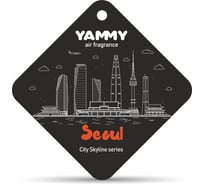 Подвесной картонный ароматизатор с пропиткой Yammy Квадрат Seoul 65237