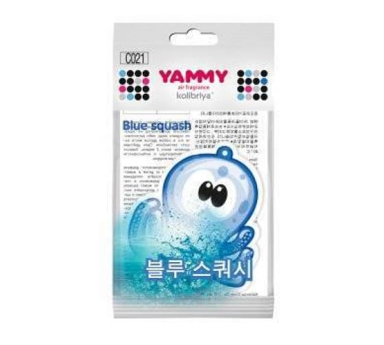 Подвесной картонный ароматизатор с пропиткой Yammy Осьминог Blue Squash 69299 1