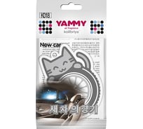Подвесной картонный ароматизатор с пропиткой Yammy Котик New Car 62937
