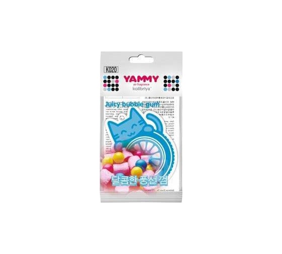 Подвесной картонный ароматизатор с пропиткой Yammy Котик Bubble Gum 69298