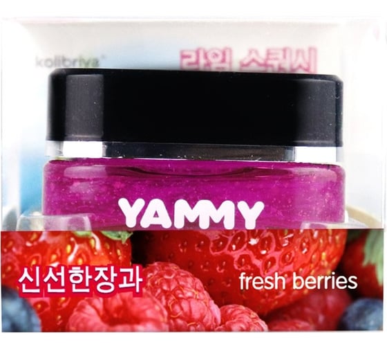 Ароматизатор на торпеду Yammy гелевый, Fresh Berries 56462