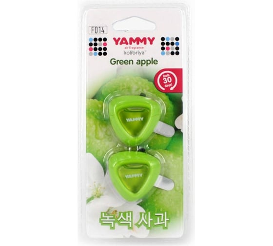 Ароматизатор на дефлектор Yammy жидкий, Green Apple 64484