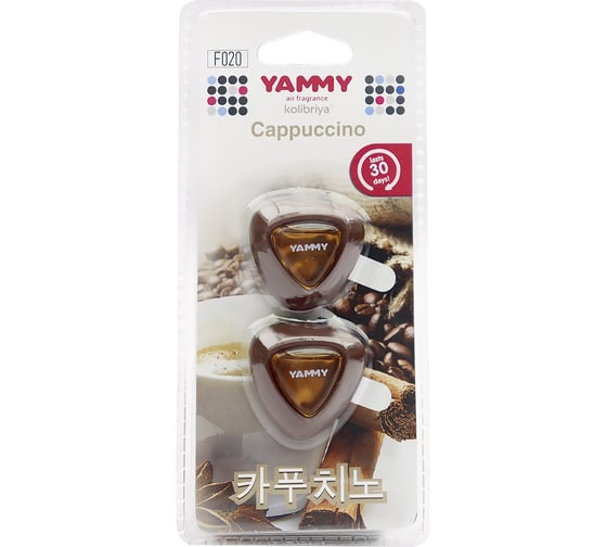 Ароматизатор на дефлектор Yammy жидкий, Cappuccino 66945 1