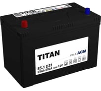 Аккумулятор TITAN AGM 85.1 VRLA D31 B00 (П.П.) 800А 305x171x222 4610082702974