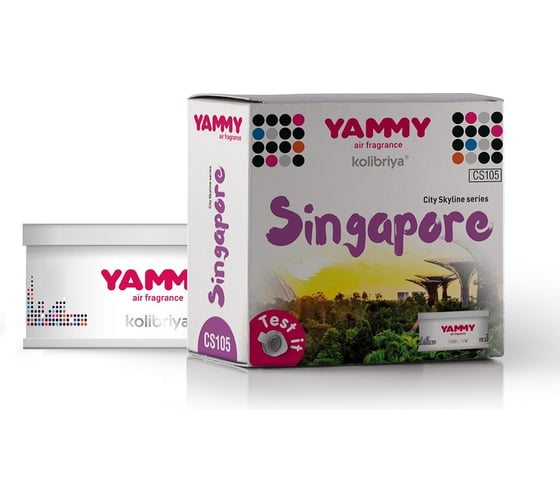 Меловой ароматизатор-баночка Yammy Сити SINGAPORE 63289 1