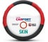 Оплетка Carfort Skin кожа, ребристые вставки, черно-красная, S 60349 1