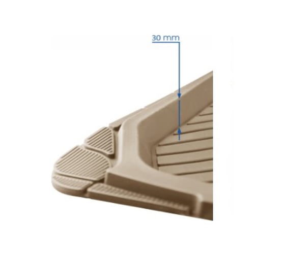 Автомобильные коврики Carfort Rovers 7 термопласт NBR, Beige передний 62339
