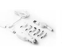 Зарядное устройство для мобильного телефона Carfort 12-24v, 5V, USB,с набором адапт Lightning, type C 49912
