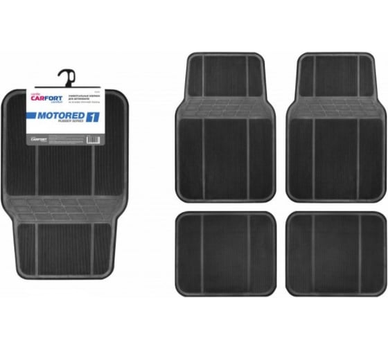 Универсальные автомобильные коврики Carfort MotoRed 1 резина, Black 64465 1