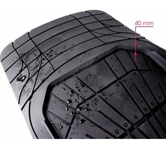 Автомобильные коврики Carfort Rovers 1 термопласт NBR, Black 49042