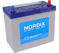 Аккумулятор Nordix 55 Ah, 520 А, L-обратная, 238х129х225 мм, необслуживаемый, малая клемма 55782