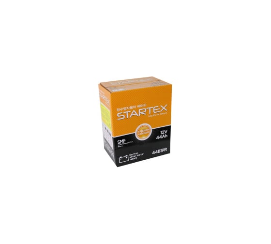 Аккумулятор Startex 44 Ah, R-прямая, 350 А, 187х127х225 мм, необслуживаемый, малая клемма 60544